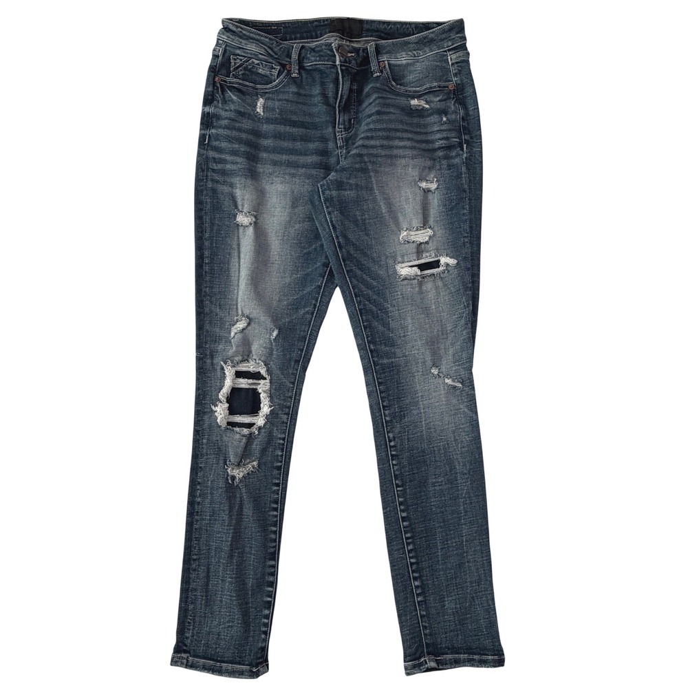 Buckle Black Fit No. 53 Skinny Distressed Jeans Blue 30x30 BBW9801 Mens